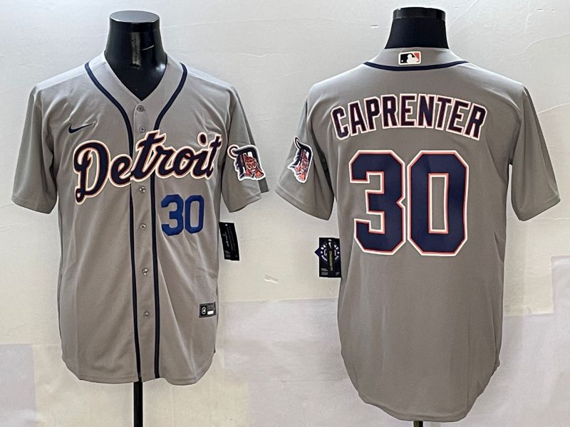 Men Detroit Tigers #30 Caprenter Grey Game Nike 2025 MLB Jersey style 5075->detroit tigers->MLB Jersey